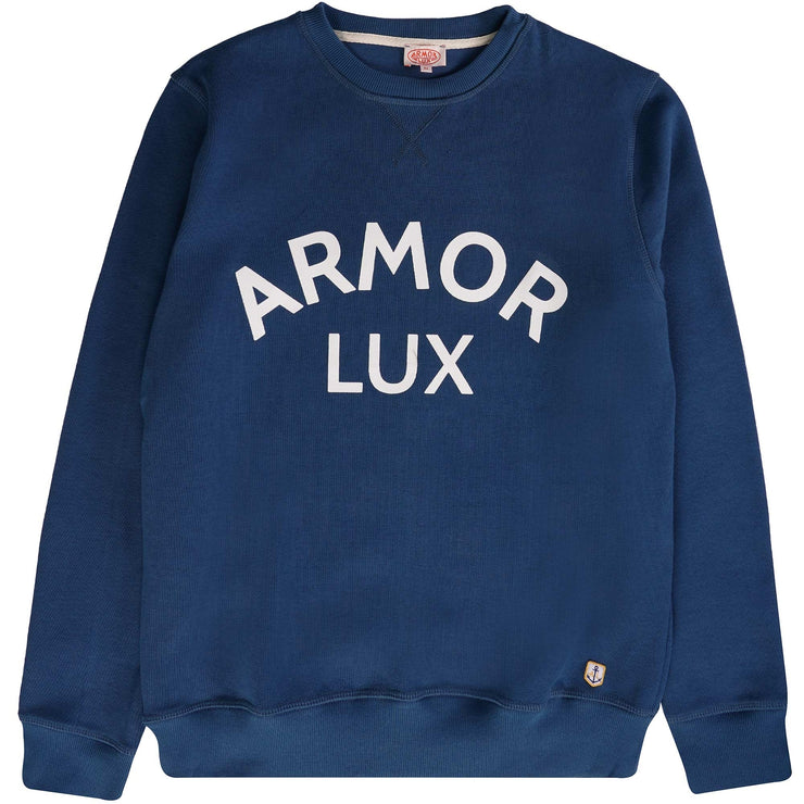 Armor Lux Logo Sweatshirt Libeccio Blue