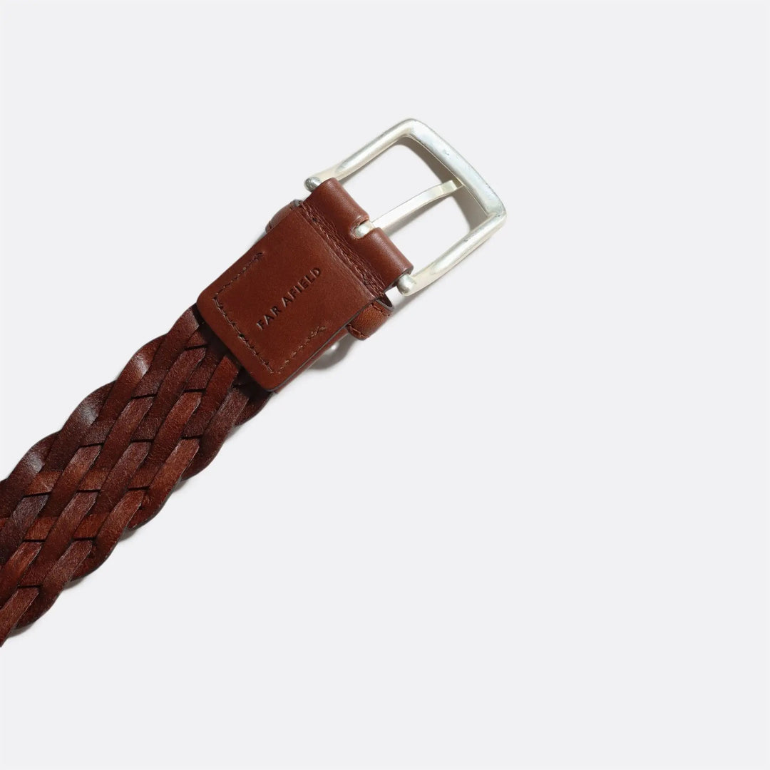 FarAfield Woven Leather Belt - Richard - Brown