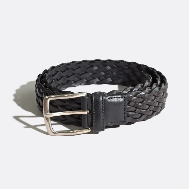FarAfield Woven Leather Belt - Jonty - Black