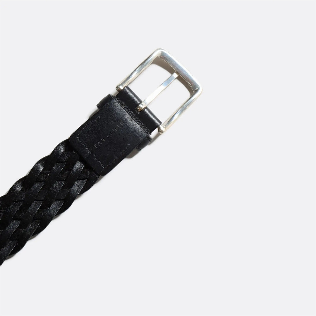 FarAfield Woven Leather Belt - Jonty - Black