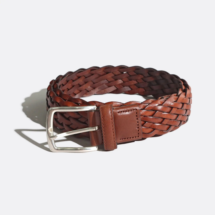 FarAfield Woven Leather Belt - Richard - Brown