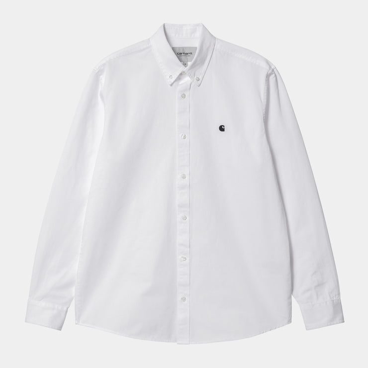 Carhartt WIP L/S Madison Shirt White/Black