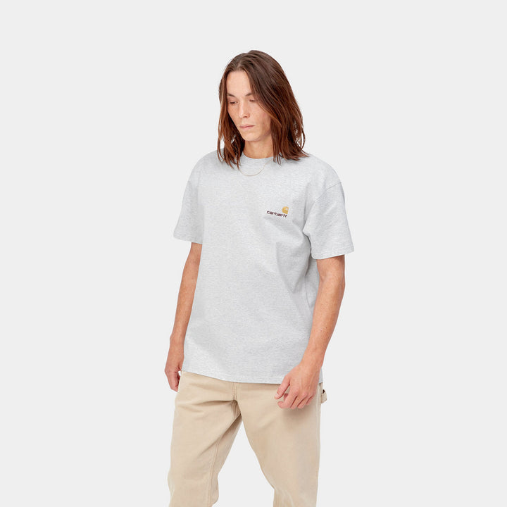 Carhartt WIP American Script S/S T-Shirt Ash Heather