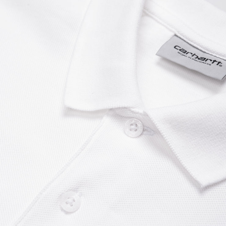 Carhartt WIP S/S Chase Pique Polo White